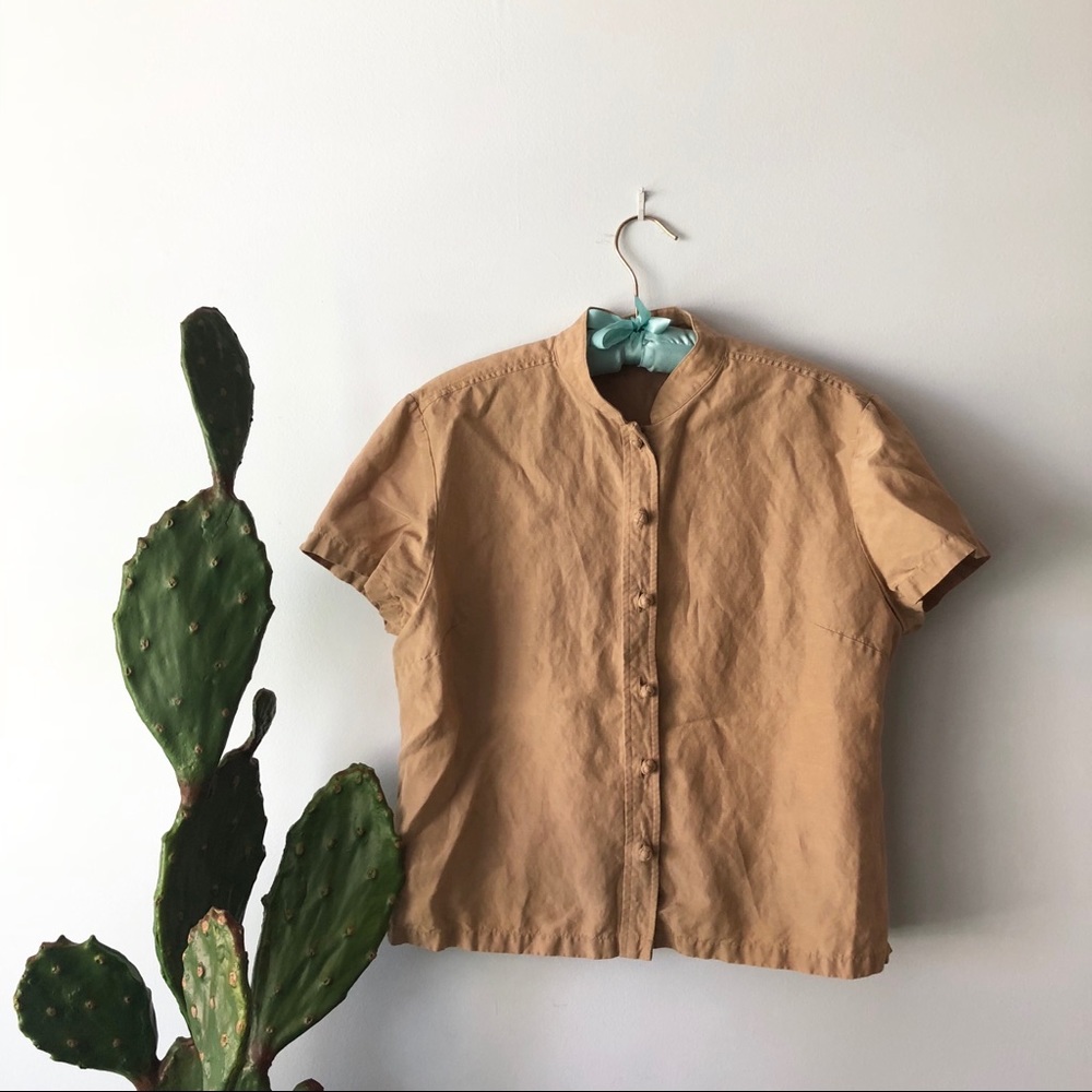 VINTAGE Eddie Bauer Silk Linen Top